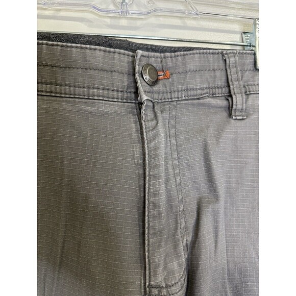 Weatherproof Ripstop Fabric Chino Shorts Men 34 Gray Pockets Stretch Gorpcore - Picture 4 of 11